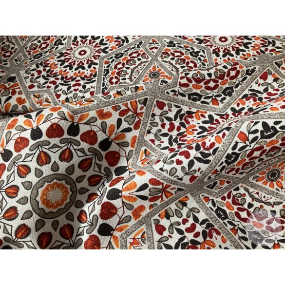 Piros-barna mandala, dekortextil (ME4828)
