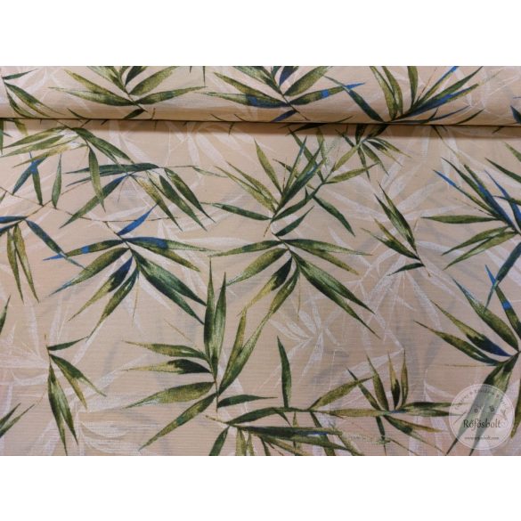 Costa Rica zöldes bambuszleveles dekortextil (ME4977)