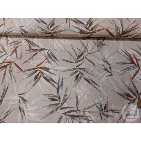 Costa Rica szürkés bambuszleveles dekortextil (ME4978)