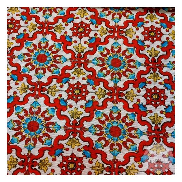 Braga pirosas csempe mintás dekortextil (ME4980)
