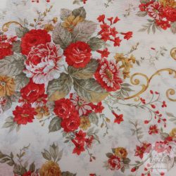 Antik rózsa, pirosas dekortextil (ME4991)