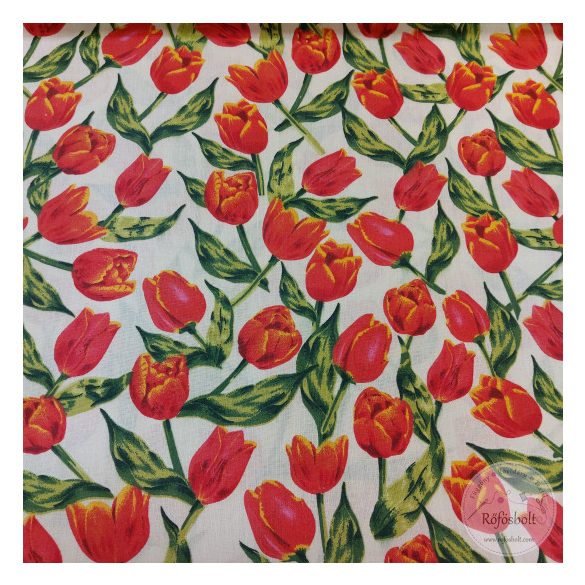 Vajsárga a. tulipános pamutvászon (ME5010)