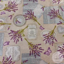   Bézs a. levendula, szürke deszka, táblás dekortextil (ME5018)