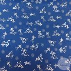   Extra, puha kékfestő jellegű, kék alapon pitypangos pamutvászon (ME5042)