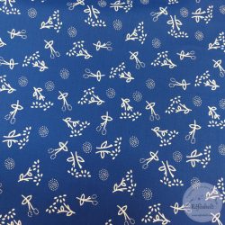   Extra, puha kékfestő jellegű, kék alapon pitypangos pamutvászon (ME5042)
