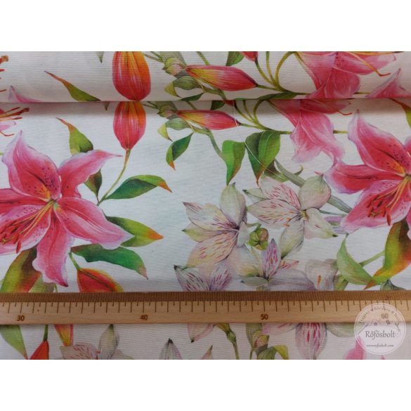 1,8 m EGYBEN KÉRHETŐ Liliomok, digitális nyomtatású dekortextil (ME5057)