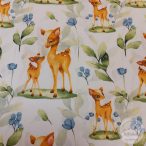 Őzike és gidája, 160 cm sz. pamutvászon (ME5063)