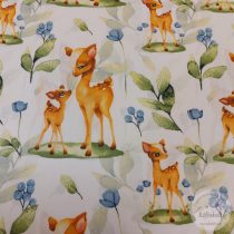 Őzike és gidája, 160 cm sz. pamutvászon (ME5063)