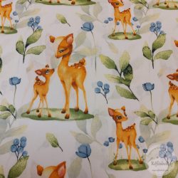 Őzike és gidája, 160 cm sz. pamutvászon (ME5063)