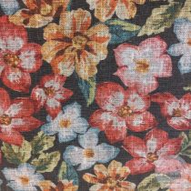   Sötét alapon koptatott hatású virágos dekortextil (ME5191)