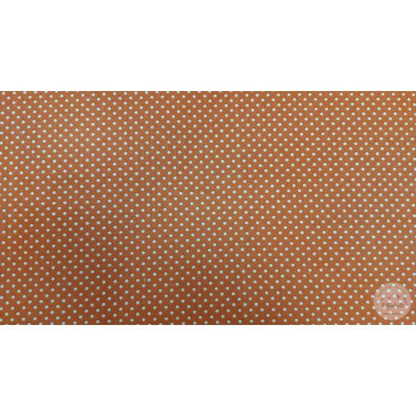 Terracotta alapon 2mm-s pöttyös pamutvászon (ME5204)
