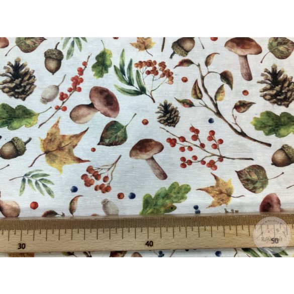 Makkos, gombás, bogyós, leveles őszi dekortextil (ME5208)