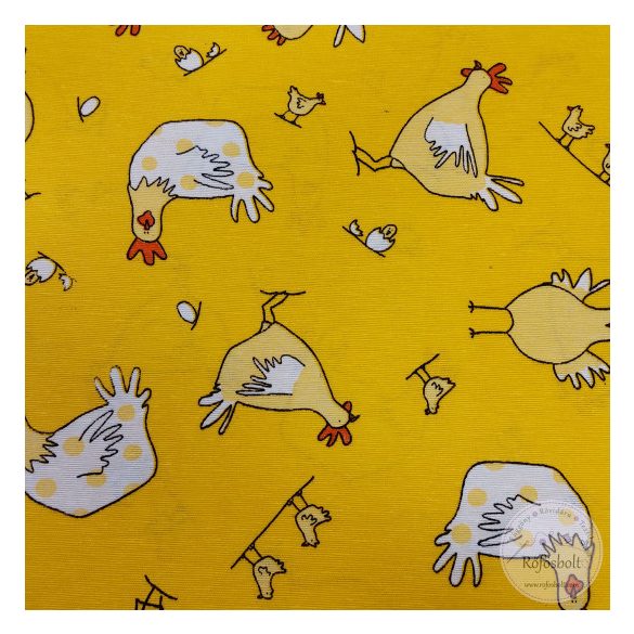 Sárga a. csirkék, tyúkok dekortextil (ME5230)