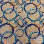Kék-szürke-barna geometriai formák, dekortextil (ME5249)