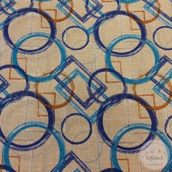 Kék-szürke-barna geometriai formák, dekortextil (ME5249)