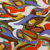 Piros-lila-fehér-barna-okker világ (ME5280)