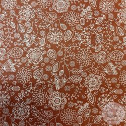 Bordó alapon sűrű virág minta (ME5319)