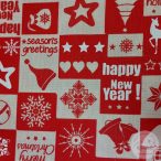 Drapp-piros Karácsony (ME5371) loneta