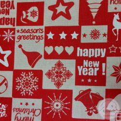 Drapp-piros Karácsony (ME5371) loneta