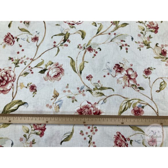 Klasszikus, gyönyörű, rózsaszín rózsa, dekortextil (ME5448)