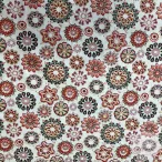 Fehér a. piros-zöld mandala 140 cm (ME5462)