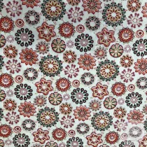 Fehér a. piros-zöld mandala 140 cm (ME5462)