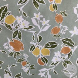   Prémium minőségű, mentazöld alapon citrusfélék 140 cm (ME5483)