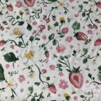   Prémium minőségű, csont színű a. eprek, virágok, méhek 140 cm (ME5484)