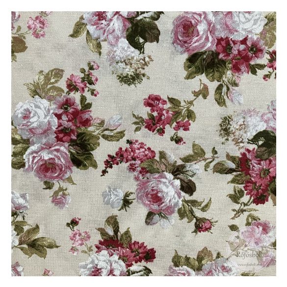 Drappos alapon angol rózsás dekortextil (ME5540)