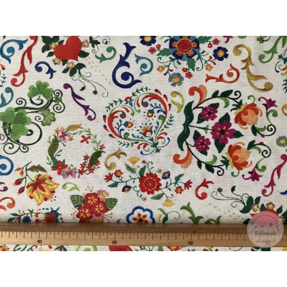 Matyó hímzésre hajazó dekortextil (ME5556)