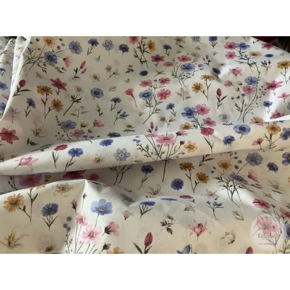 Fehér alapon nyári rét, 160 cm (ME5572)