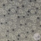   0,95 m EGYBEN KÉRHETŐ közép szürke alapon fehér-sötétkék virágok