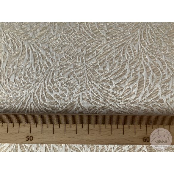 Puha arany alapon fehér, sűrű minta, 300 cm (ME5574)