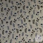 Fehér alapon kék-barnás szürkés virágok (ME5588)