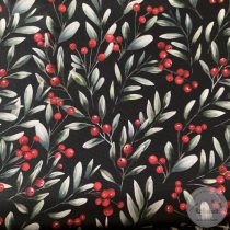 Party: fekete alapon csipkebogyó  (ME5616)