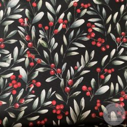 Party: fekete alapon csipkebogyó  (ME5616)