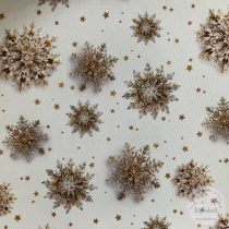 Party: fehér alapon arany hópehely csillagokkal (ME5617)