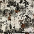 Téli este az erdőben, 160 cm pamutvászon (ME5694)