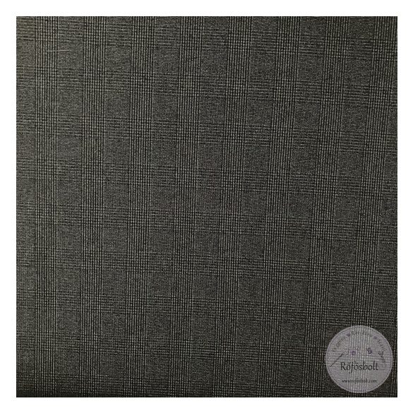 0,6 m EGYBEN KÉRHETŐ angol kockás, antracit színű ruhaanyag (ME5702)