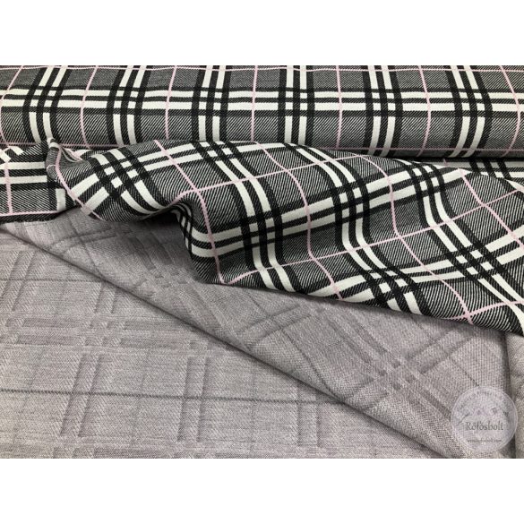 Szürke-fehér, vékony rózsaszín vonallal (ME5709)