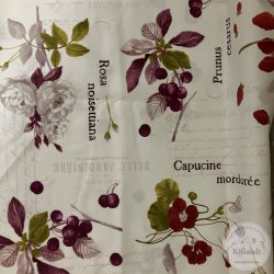 Pamutszatén, ekrü alap, finom gyümölcsök (ME5712)