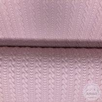Fonott mintás, steppelt,  pasztell rózsaszín (ME5713)