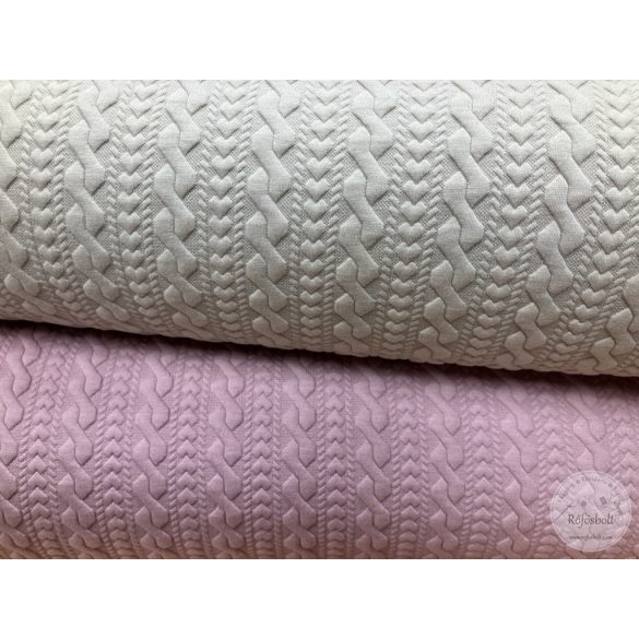 Fonott mintás, steppelt,  pasztell rózsaszín (ME5713)