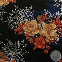 Királykék-fekete háttéren nagy virágfejek (ME5750)