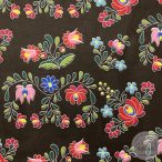 Fekete alapon matyóhímzéses minta (ME5770)