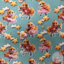 Menta zöld égen egy királylány unikornisol (ME5771)