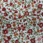    Piké: fehér háttéren apró, narancs kis virágok (ME5782)