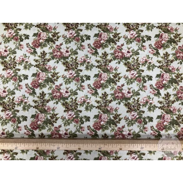 Bézs alapon apró, különleges rózsák (ME5785)