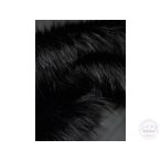 Műszőrme fekete anyag (ME749)