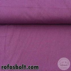 Középlila alapon kis pöttyös (2mm)  pamutvászon (ME989)